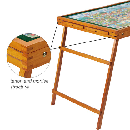 Foldable Jigsaw Puzzle Table with Drawers and Cover - 1500 Pieces