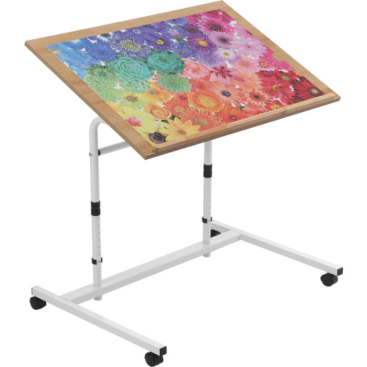 Tilted Jigsaw Puzzle Rolling Board Table