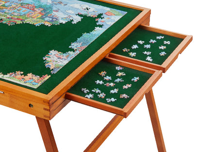 Foldable Jigsaw Puzzle Table with Drawers and Cover - 1500 Pieces